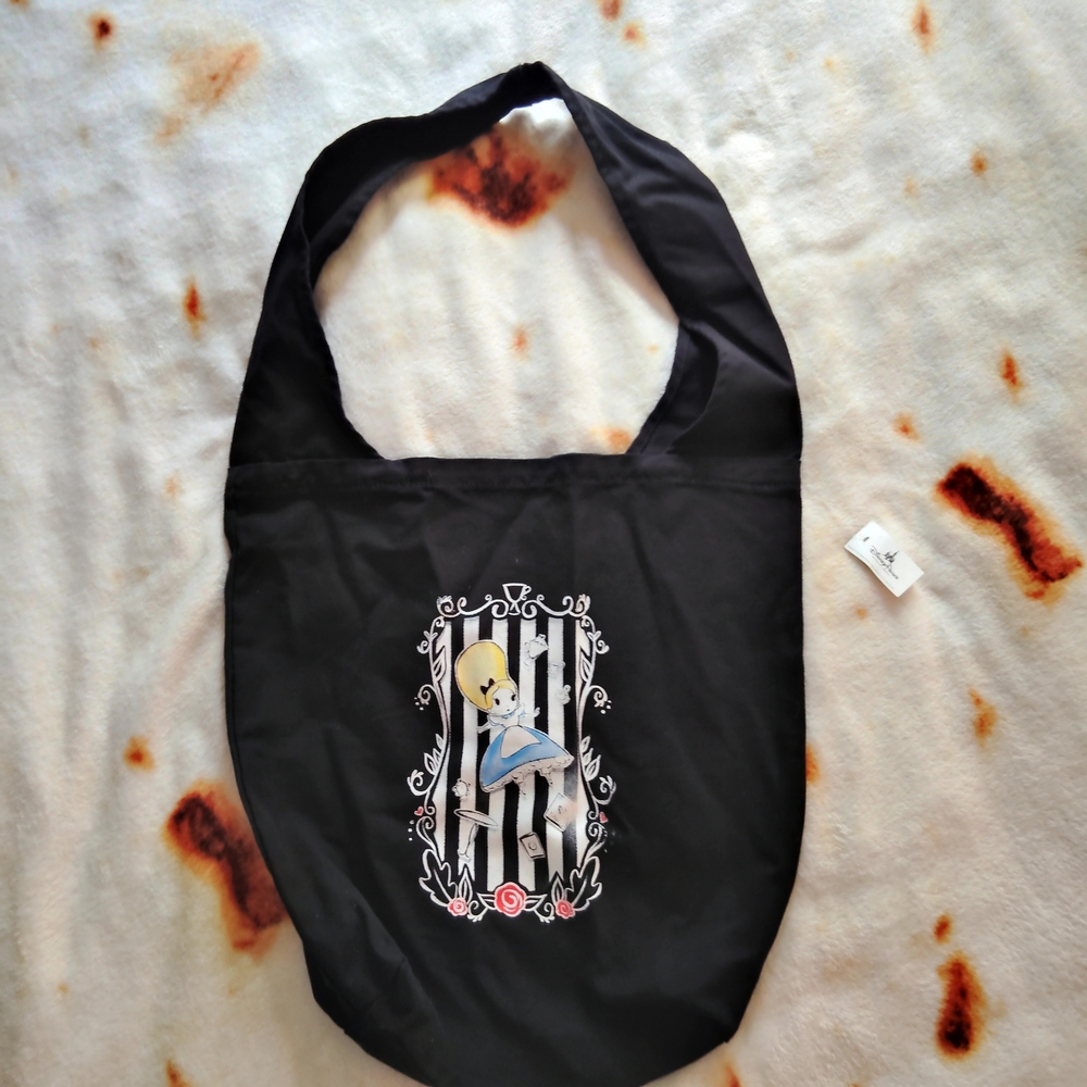 Disney Black Alice In Wonderland Tote Bag